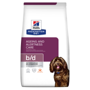 הילס  b/d (עם עוף) מזון יבש לכלבים ייעודי (רפואי) אייג'ינג קייר לשיפור תפקוד המוח - 12 ק''ג Hill's