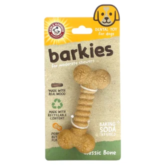 ברייקס צעצוע לעיסה לכלבים בצורת עצם ובטעם חמאת בוטנים – Arm & Hammer